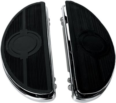16210160 - DRAG SPECIALTIES HALF-MOON FLOORBOARDS W/ VIBRATION INSERTS CHROME