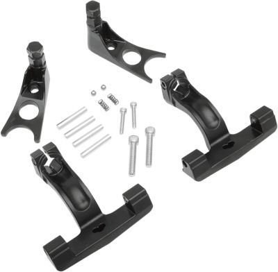 16210513 - DRAG SPECIALTIES PASSENGER FLOORBOARD MOUNT KIT BLACK SOFTAIL 00-07