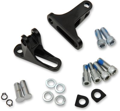 16210785 - DRAG SPECIALTIES MOUNT KIT SHORT PASSENGER FOOTPEG GLOSS BLACK