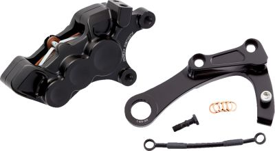 17010775 - ARLEN NESS CALIPER REAR 6 PIST0N ALL BLACK M8 SOFTAIL