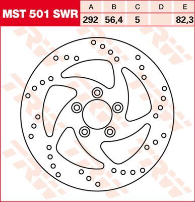 17102234 - TRW Lucas BRAKE ROTOR NON-FLOATING SWING-DESIGN RIGHT