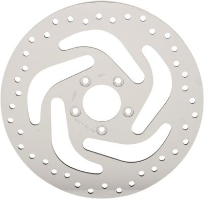 17103048 - DRAG SPECIALTIES POLISHED STAINLESS STEEL DRILLED FRONT BRAKE ROTOR