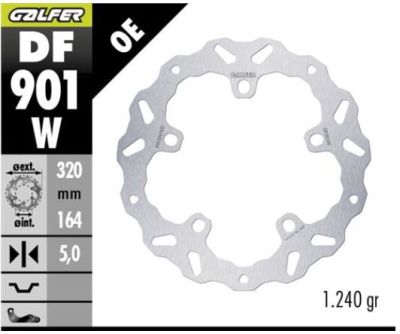 17104855 - Galfer BRAKE ROTOR FIXED WAVE