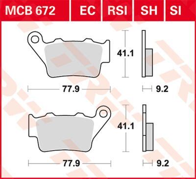 17200166 - TRW Lucas BRAKE PAD ALLROUND ORGANIC