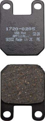 17200205 - DRAG SPECIALTIES BRAKE PAD ORGANIC GMA F-CALIPER/ PM 125X4/S/SL