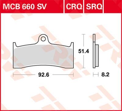 17211087 - TRW Lucas BRAKE PAD SV SINTER PERFORMANCE STREET