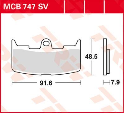 17211146 - TRW Lucas BRAKE PAD SV SINTER PERFORMANCE STREET
