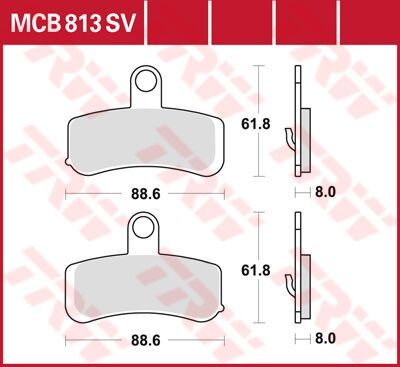 17211196 - TRW Lucas BRAKE PAD SV SINTER PERFORMANCE STREET