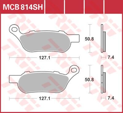 17211197 - TRW Lucas BRAKE PAD SH SINTER PERFORMANCE STREET & ROAD TRACKS