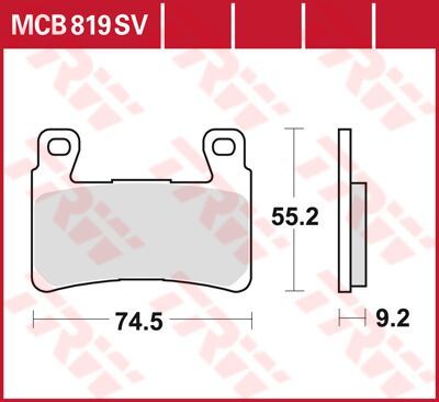 17211293 - TRW Lucas BRAKE PAD SV SINTER PERFORMANCE STREET
