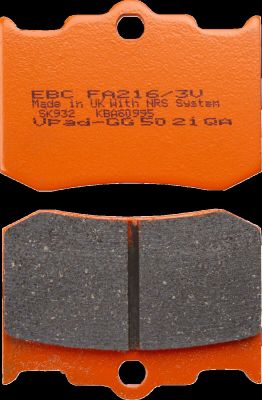 17211416 - EBC BRAKE PAD FA-V SERIES SINTERED METAL/ORGANIC COMPOUND