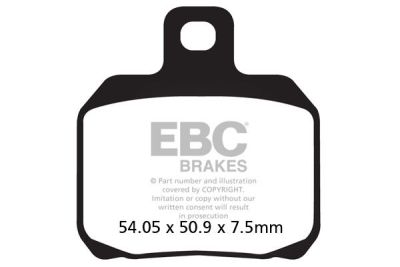 17211976 - EBC BRAKE PAD FA-V SERIES SINTERED METAL/ORGANIC COMPOUND