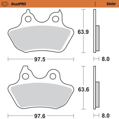 17212825 - Moto-Master BRAKE PAD ROADPRO SINTER