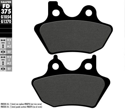 17213201 - Galfer BRAKE PAD SEMI METAL