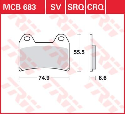 17220522 - TRW Lucas BRAKE PAD ALLROUND ORGANIC STANDARD