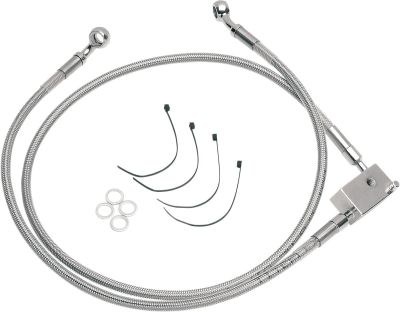 17410175 - DRAG SPECIALTIES REAR BRAKE LINE STAINLESS STEEL 2
