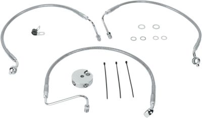 17410870 - DRAG SPECIALTIES FRONT BRAKE LINE STAINLESS STEEL DUAL DISC