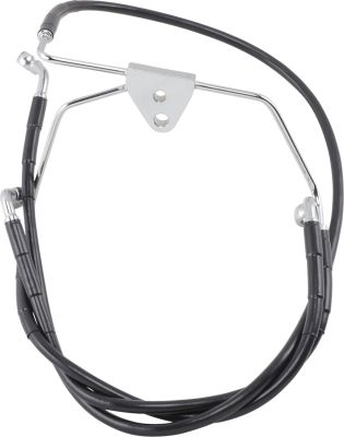 17412519 - DRAG SPECIALTIES FRONT BRAKE LINE BLACK VINYL COATED STAINLESS STEEL E...