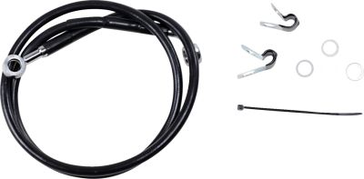 17412526 - DRAG SPECIALTIES FRONT BRAKE LINE BLACK VINYL COATED STAINLESS STEEL