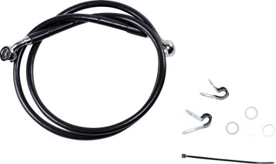 17412532 - DRAG SPECIALTIES FRONT BRAKE LINE BLACK VINYL COATED STAINLESS STEEL