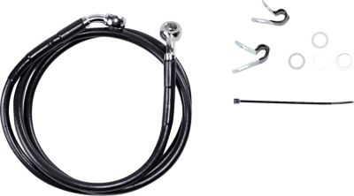17412535 - DRAG SPECIALTIES FRONT BRAKE LINE BLACK VINYL COATED STAINLESS STEEL E...