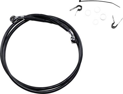 17412537 - DRAG SPECIALTIES FRONT BRAKE LINE BLACK VINYL COATED STAINLESS STEEL E...