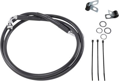 17412550 - DRAG SPECIALTIES FRONT BRAKE LINE BLACK VINYL COATED STAINLESS STEEL