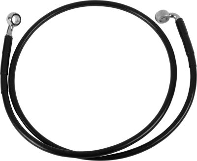 17412551 - DRAG SPECIALTIES FRONT BRAKE LINE BLACK VINYL COATED STAINLESS STEEL E...