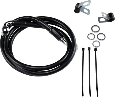 17412552 - DRAG SPECIALTIES FRONT BRAKE LINE BLACK VINYL COATED STAINLESS STEEL E...
