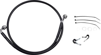 17412556 - DRAG SPECIALTIES FRONT BRAKE LINE BLACK VINYL COATED STAINLESS STEEL