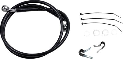 17412557 - DRAG SPECIALTIES FRONT BRAKE LINE BLACK VINYL COATED STAINLESS STEEL E...