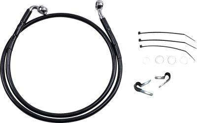 17412558 - DRAG SPECIALTIES FRONT BRAKE LINE BLACK VINYL COATED STAINLESS STEEL E...