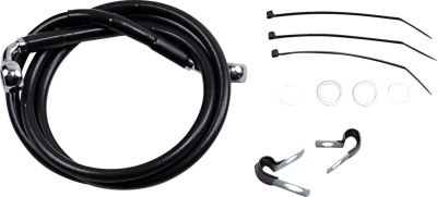 17412559 - DRAG SPECIALTIES FRONT BRAKE LINE BLACK VINYL COATED STAINLESS STEEL E...