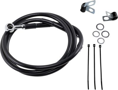 17412582 - DRAG SPECIALTIES FRONT BRAKE LINE BLACK VINYL COATED STAINLESS STEEL E...