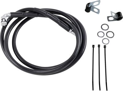17412583 - DRAG SPECIALTIES FRONT BRAKE LINE BLACK VINYL COATED STAINLESS STEEL E...