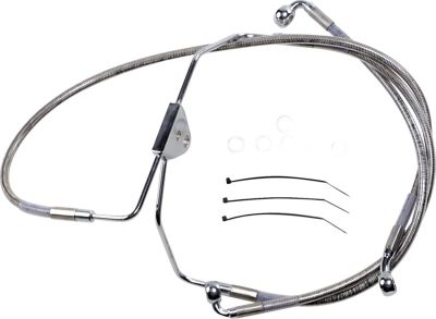 17412624 - DRAG SPECIALTIES FRONT BRAKE LINE STAINLESS STEEL EXTENDED 2