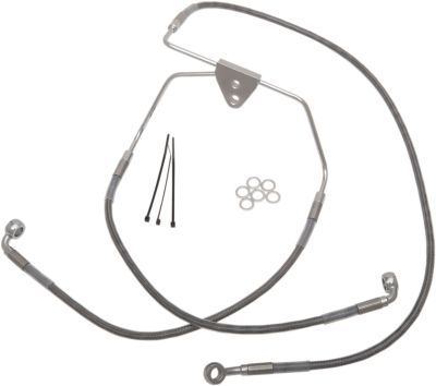 17412626 - DRAG SPECIALTIES FRONT BRAKE LINE STAINLESS STEEL EXTENDED 6