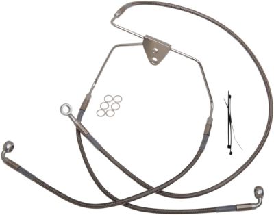 17412628 - DRAG SPECIALTIES FRONT BRAKE LINE STAINLESS STEEL EXTENDED 10