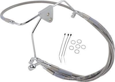 17412630 - DRAG SPECIALTIES FRONT BRAKE LINE STAINLESS STEEL EXTENDED 4