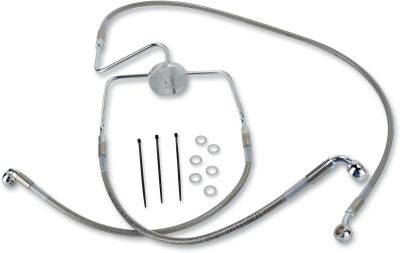 17412634 - DRAG SPECIALTIES FRONT BRAKE LINE STAINLESS STEEL EXTENDED 2