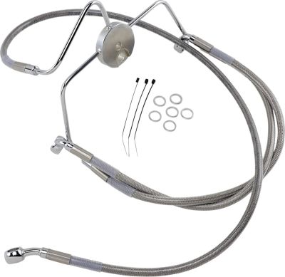 17412636 - DRAG SPECIALTIES FRONT BRAKE LINE STAINLESS STEEL EXTENDED 6