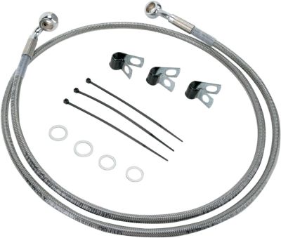 17412650 - DRAG SPECIALTIES FRONT BRAKE LINE STAINLESS STEEL EXTENDED 4