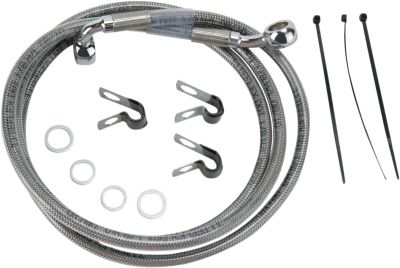17412653 - DRAG SPECIALTIES FRONT BRAKE LINE STAINLESS STEEL EXTENDED 10