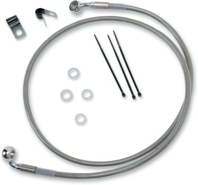 17412654 - DRAG SPECIALTIES FRONT BRAKE LINE STAINLESS STEEL EXTENDED 2