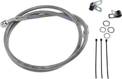 17412675 - DRAG SPECIALTIES FRONT BRAKE LINE STAINLESS STEEL EXTENDED 2