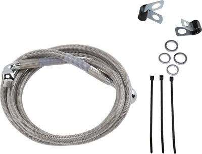 17412676 - DRAG SPECIALTIES FRONT BRAKE LINE STAINLESS STEEL EXTENDED 4