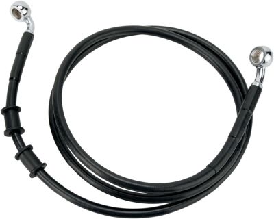 17412894 - DRAG SPECIALTIES FRONT BRAKE LINE BLACK VINYL COATED STAINLESS STEEL