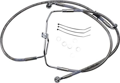 17412902 - DRAG SPECIALTIES FRONT BRAKE LINE STAINLESS STEEL EXTENDED 4