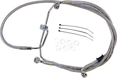 17412904 - DRAG SPECIALTIES FRONT BRAKE LINE STAINLESS STEEL EXTENDED 8