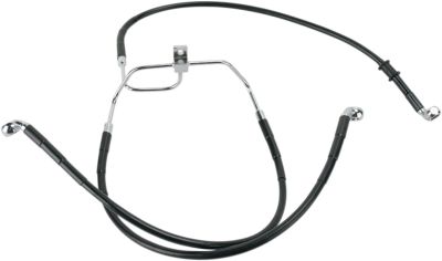 17412906 - DRAG SPECIALTIES FRONT BRAKE LINE BLACK VINYL COATED STAINLESS STEEL